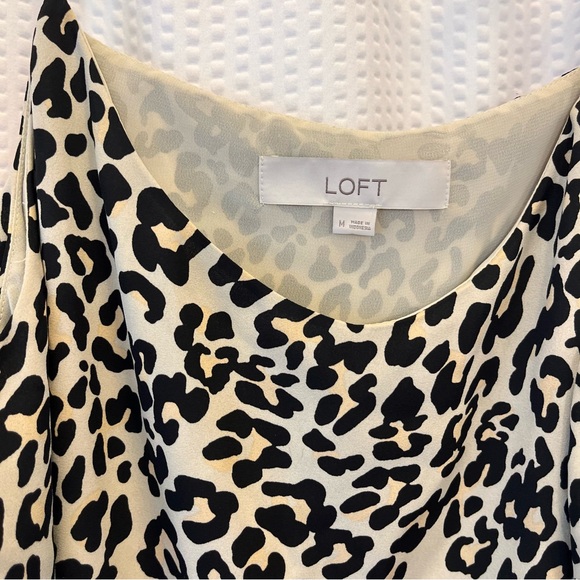 LOFT Camisole Leopard Print Shell Size Medium - Picture 2 of 3